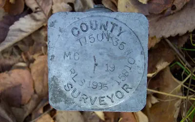 County survey marker