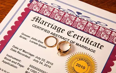 Marriage certificate