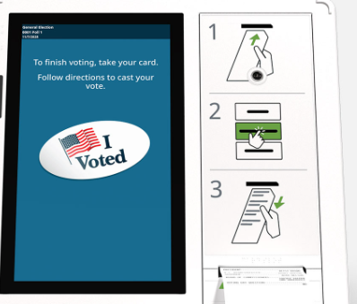 Assisted voting device instructions