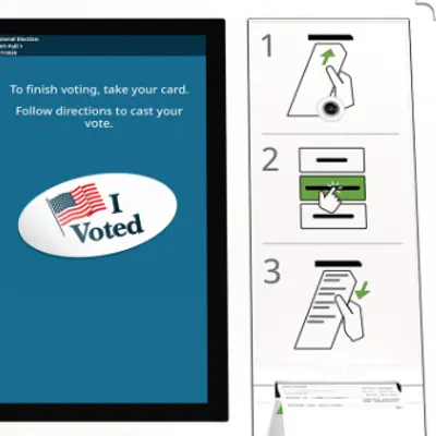Assisted voting device instructions