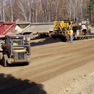 Heavy equipment at construction site