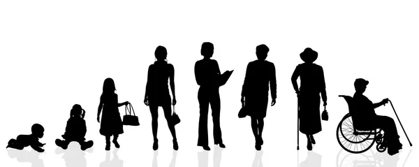 Silhouettes of adults