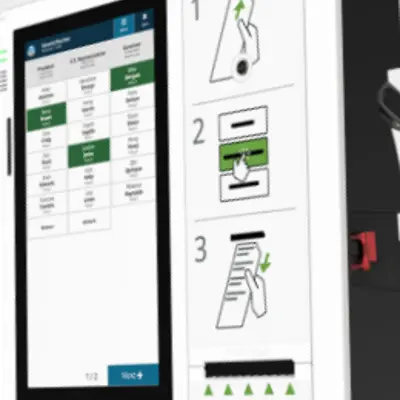Touchscreen on an assisted voting device 