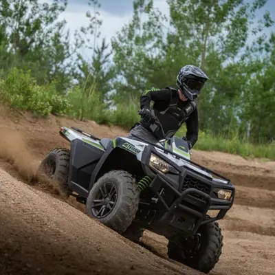 Four wheeler on dirt track