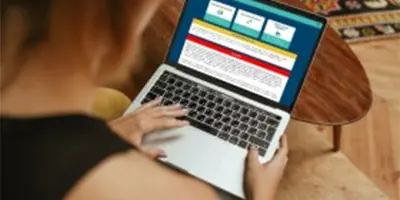 Person uses a computer