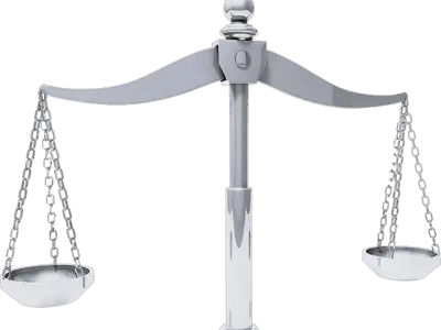 Silver scale of justice